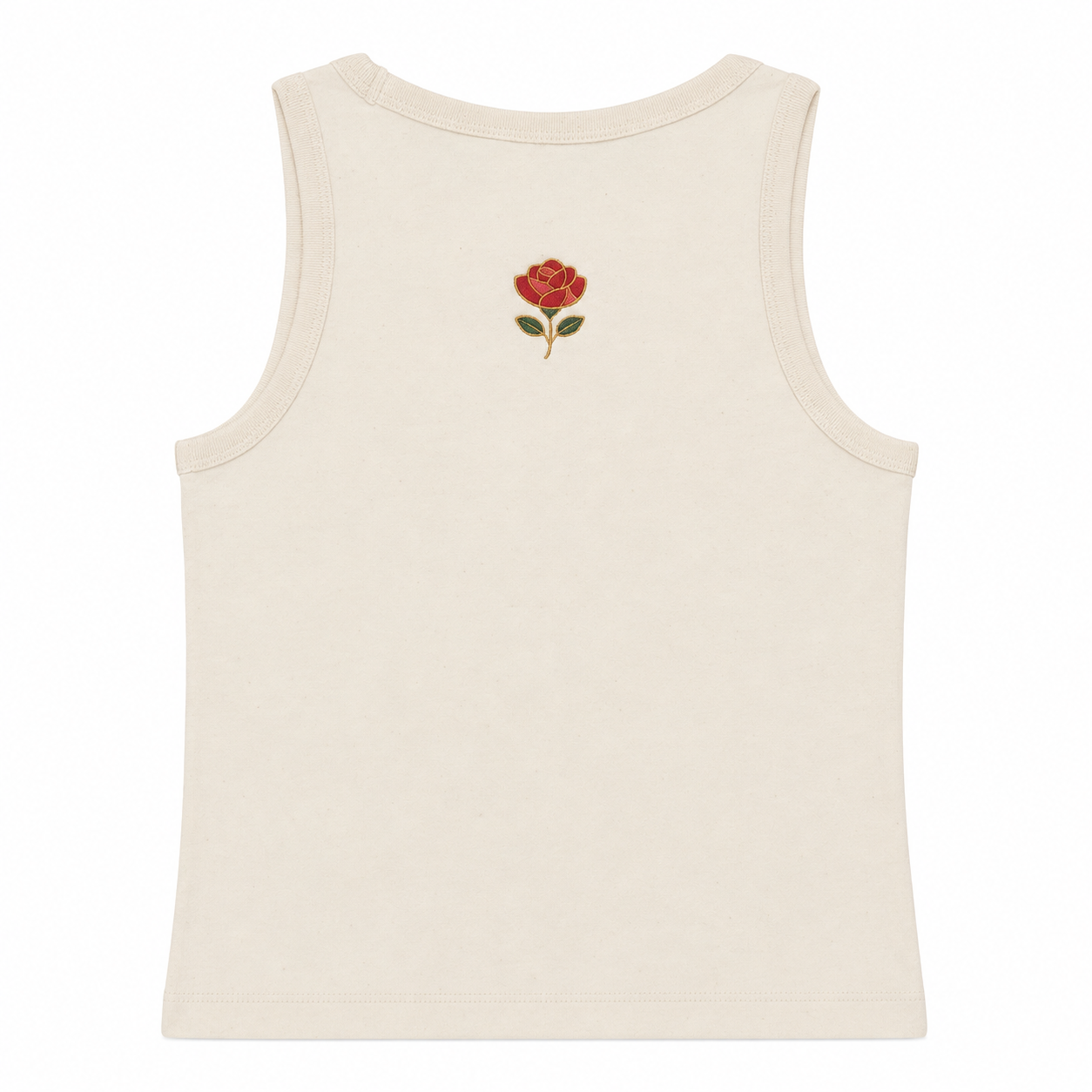 Débardeur femme Rosaïca – Rose brodée au dos