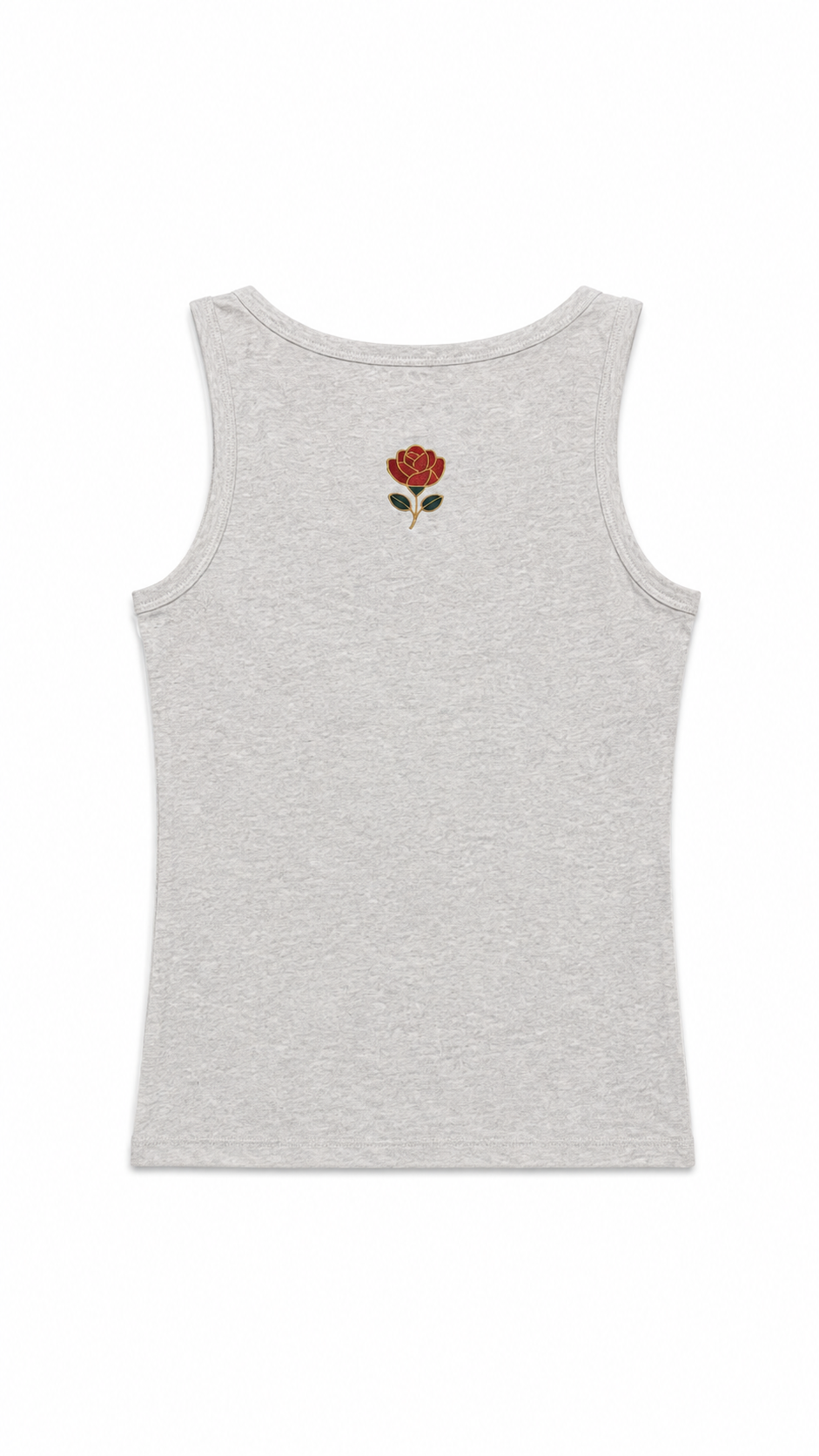 Débardeur femme Rosaïca - Rose brodée dos 180 GSM